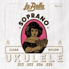 La Bella Acoustic Folk String Set Soprano Ukulele, L-11
