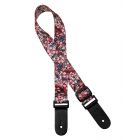 Gaucho Standard Series Ukulele Strap with Lila Flowers GSTU-80-LI