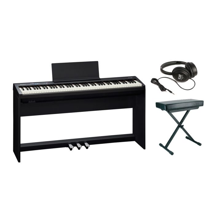 Roland Fp 30 Digital Piano With Stand And Pedals Complete Pack With Headphones And Bench