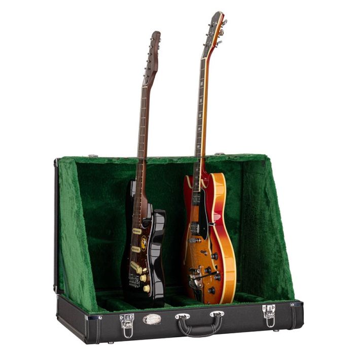 Boston GSC-05-BK Guitar Stand Case – Holds 5 Guitars | Black Tolex