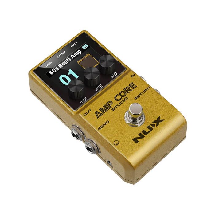 NUX NCA-1 AMP CORE STUDIO ギターエフェクター ゴールド NUX Amp Core Studio Amp Modeling Pedal | Music & Arts