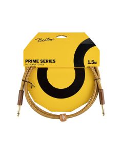 Boston Prime Series Woven Jacket Instrument Cable Jack-Jack, GCRT-15