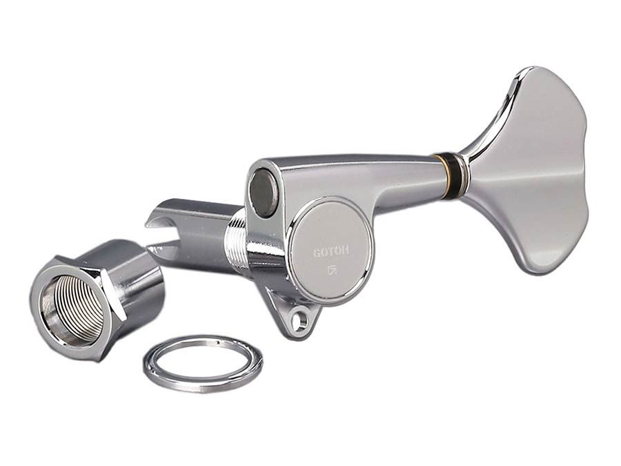 Gotoh GB707 Bass Tuning Machine Heads 4L Rtio 1:20 Chrome GTH15472