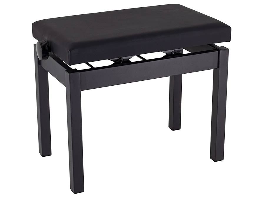 Boston Piano Bench -Adjustable with Satin Black Legs & Vinyl Seat PBS10/1525