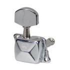 Boston Covered Guitar Machine heads - 6 in a row Chrome 059-CL