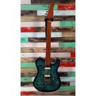 Sire Guitars T7 Series Larry Carlton Electric Guitar T-Style with Flamed Maple Top Transparent Blue, T7FM/TBL
