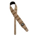 Gaucho Faux Snakeskin Guitar Strap, Brown