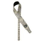 Gaucho Faux Snakeskin Guitar Strap, White