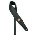 Gaucho Deluxe Padded Black Leather Guitar Strap
