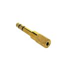 Boston Gold Audio Adaptor - 3.5mm stereo to 6.3mm stereo 1 Piece - AT-165-G Headphone Adaptor