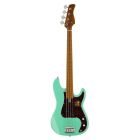 Sire Basses P5 Series Marcus Miller FRETLESS Alder 4 String Passive Bass Guitar - MILD GREEN