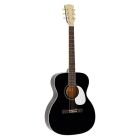 Richwood Heritage Series Auditorium Guitar with Solid Spruce Top - Pearloid Features - Black HSA-55-BK