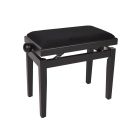 Boston PB1 Piano Bench with Adjustable Velvet Seat - Satin Black PB1/1520