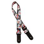 Gaucho Standard Series Ukulele Strap with Multi colour Flowers GSTU-80-MC