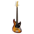 Sire Basses V3 2nd Gen Series Marcus Miller 5-String Active Bass Guitar Tobacco Sunburst, V3+ 5/TS