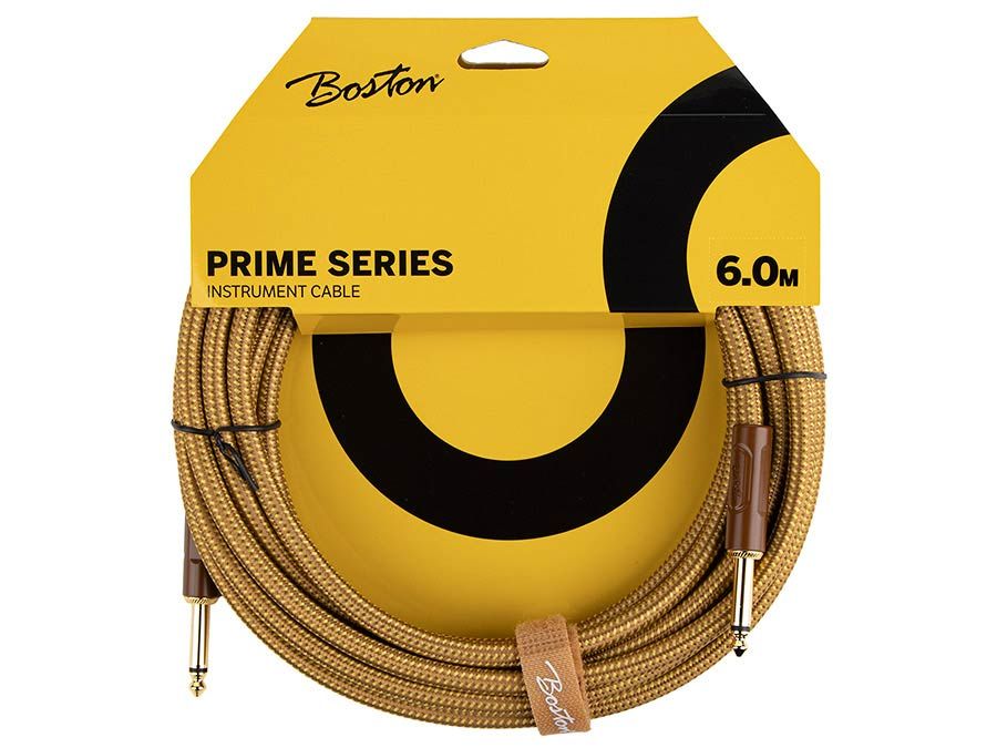 Boston Prime Series Woven Jacket Instrument Cable Jack-Jack, GCRT-60